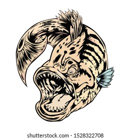fish art illustrations, suitable for logo design, creative logos, fish icons