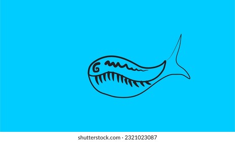 Fish Artwork Vector - Abstract Drawing