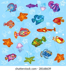 Fish background.