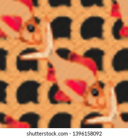 Fish background can be used as print for baby apparel, t-shirts, kids clothes, cards, packaging design. Swimming fishes vector seamless pattern in gray, yellow and orange colors.