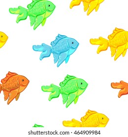 Fish background illustration.  illustration seamless. Fashion trend prints fabric. vector background