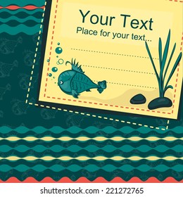 Fish background notes no ordinary fish with sea pebbles and grass