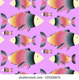 Fish background vector