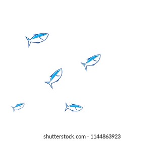 fish background vector icon template