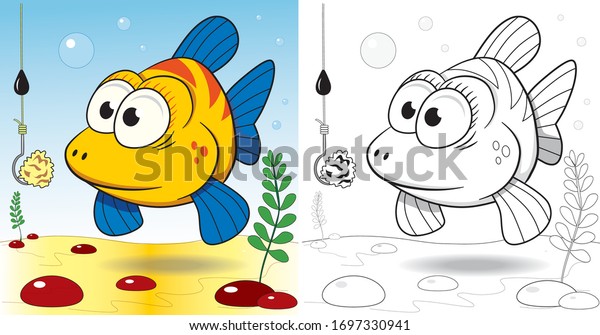 Fish and bait coloring
book  fishing