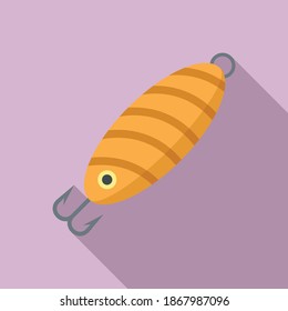 Fish bait float icon. Flat illustration of fish bait float vector icon for web design