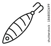 Fish bait float icon. Outline fish bait float vector icon for web design isolated on white background