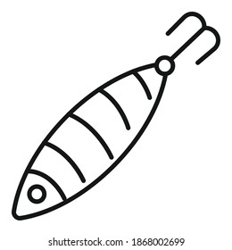 Icono de flotación de cebo de pescado. Icono de vector de flotación de cebo de peces para diseño web aislado en fondo blanco