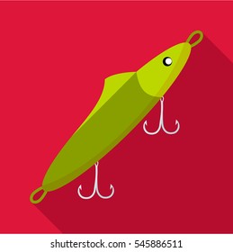 Fish bait icon. Flat illustration of fish bait vector icon for web