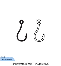 fish bait icon vector logo template