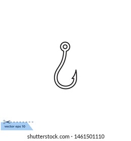 fish bait icon vector logo template