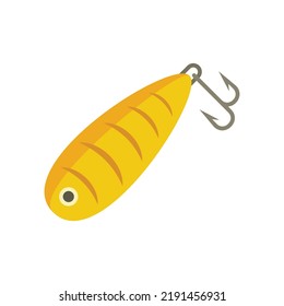 Fish bait jig icon. Flat illustration of fish bait jig vector icon isolated on white background