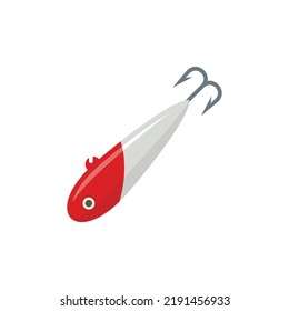 Fish bait lure icon. Flat illustration of fish bait lure vector icon isolated on white background