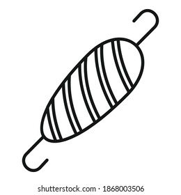 Fish bait plastic icon. Outline fish bait plastic vector icon for web design isolated on white background