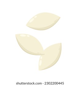 Fish balls on white background. Street Asian food. Vector illustration. Fish balls isolated vector.