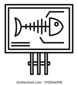 Fish banner icon. Outline fish banner vector icon for web design isolated on white background