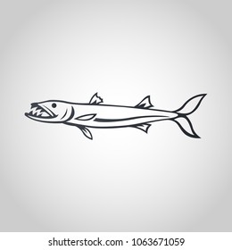 Fish Barracuda Logo,vector Illustration