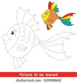 Fish Beautiful. Dot to Dot Educational Game for Kids.