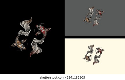 fish beauty vector mascot design