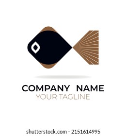 Fish, bee logo design template
