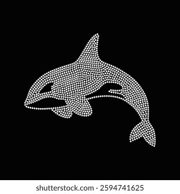 Fish Best Rhinestone t-shirt design Vector Template