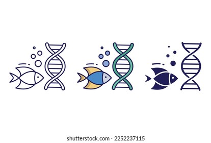 Fish biology icon vector illustration