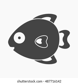 Fish black icon. Illustration for web and mobile design.
