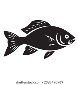 A Fish black Silhouette vactor
