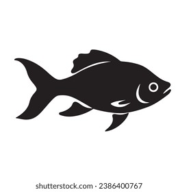A fish black Silhouette vactor.
