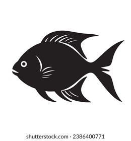 A fish black Silhouette vactor.
