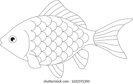 Fish Black White Concept Stock Vector (Royalty Free) 1632191350 ...