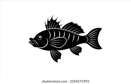 

Fish Black and White Silhouette Design
