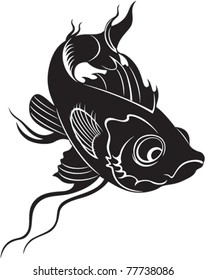 fish black and white style