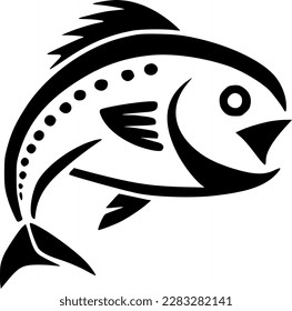 Fish | Black and White Vector illustration