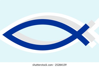 fish in blue background	