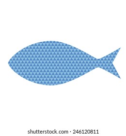Fish with blue triangle pattern