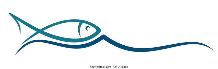 Fish with a blue wave.