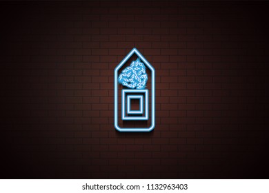 fish in the boat icon in Neon 