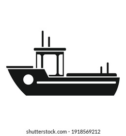 Fish boat icon. Simple illustration of fish boat vector icon for web design isolated on white background