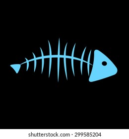 Fish Bone Background Vector Illustration EPS10