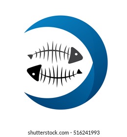 Fish Bone Background Vector Illustration EPS10