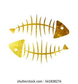 Fish Bone Background Vector Illustration EPS10