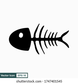 Fish Bone Icon Fish Bone Cartoon Stock Vector (Royalty Free) 1228672555