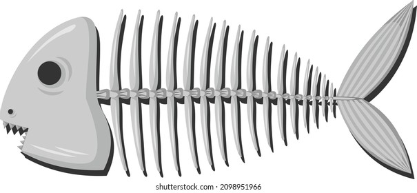 fish bone character vector illustration