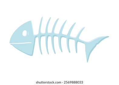 fish bone flat vector design