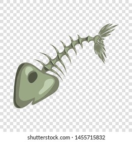 Fish bone icon. Cartoon illustration of fish bone vector icon for web