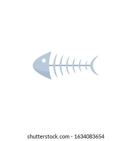 Fish bone icon. Clipart image isolated on white background
