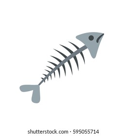 Fish bone icon isolated on white background vector illustration