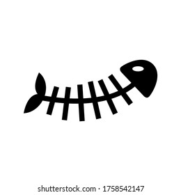 fish bone icon or logo isolated sign symbol vector illustration - high quality black style vector icons
 