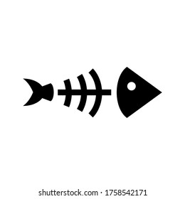 fish bone icon or logo isolated sign symbol vector illustration - high quality black style vector icons
 